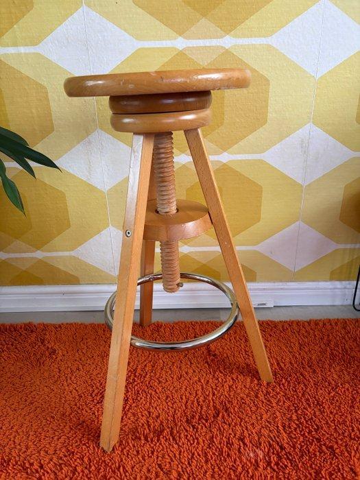 Tabouret - Bois - Pianokruk, Antiquités & Art, Curiosités & Brocante