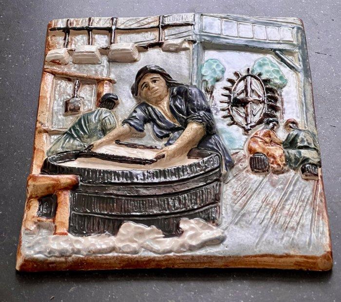 Tegel - papierschepper - Westraven te Utrecht - Luigi Amati, Antiquités & Art, Antiquités | Verre & Cristal