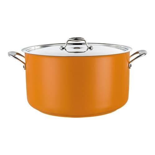 Kookpan met grepen RVS geel | 3,7 liter |  Ø20x13(h)cm, Zakelijke goederen, Horeca | Keukenapparatuur, Nieuw in verpakking, Verzenden