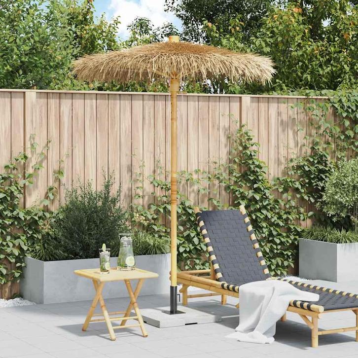 vidaXL Paraplu Tiki met klamboe 150 cm bamboe, Tuin en Terras, Parasols, Nieuw, Verzenden
