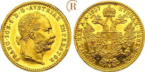 Dukat Wien goud 1897 Habsburg: Franz Joseph I, 1848-1916:, Timbres & Monnaies, Monnaies | Europe | Monnaies non-euro, Envoi