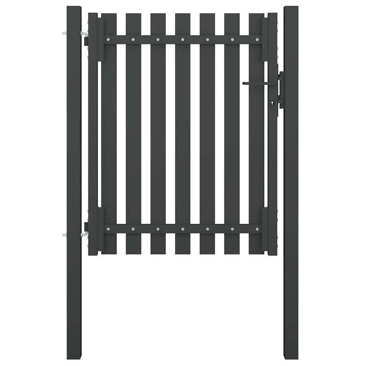 vidaXL Poort 1x1,5 m staal antraciet, Tuin en Terras, Tuinpoorten, Nieuw, Verzenden
