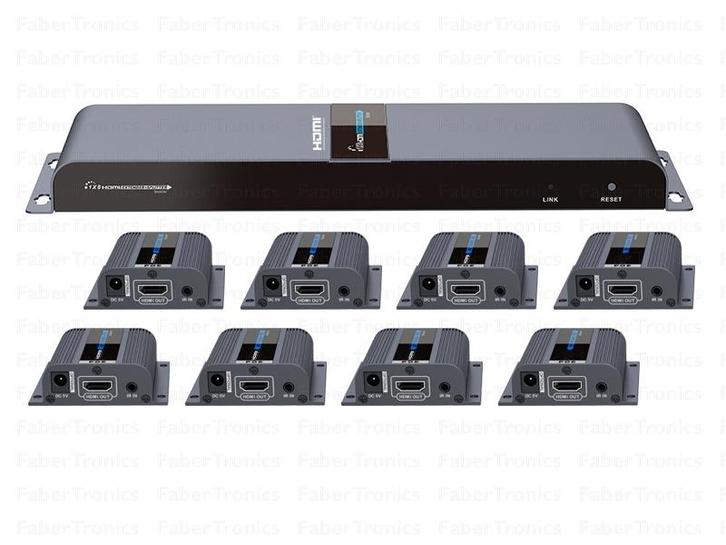 HDMI 8 poort extender + splitter over UTP - Huismerk, Doe-het-zelf en Bouw, Elektriciteit en Kabels, Ophalen of Verzenden