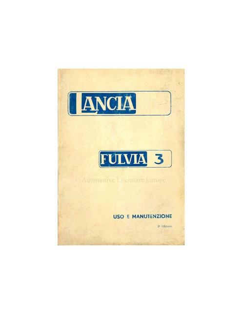 1974 LANCIA FULVIA COUPE S INSTRUCTIEBOEKJE ITALIAANS, Autos : Divers, Modes d'emploi & Notices d'utilisation, Enlèvement ou Envoi