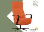 Leren relaxfauteuil Matrix elektrisch - Toledo Orange, Nieuw, Ophalen of Verzenden, 50 tot 75 cm, Industrieel, Modern