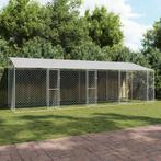 vidaXL Hondenbench Zilver 800 x 200 x 256 cm Gegevens staal, Dieren en Toebehoren, Verzenden, Nieuw