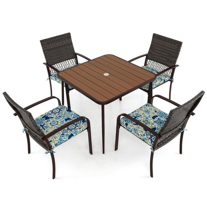 Tweedekans | Coast Tuinset 5-Delig - 4 Stoelen incl kussens, Tuin en Terras, Tuinsets en Loungesets, Ophalen of Verzenden
