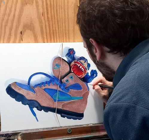 Sergio Rivera Martínez - Nike caldera streetsharks 90s, Antiek en Kunst, Kunst | Schilderijen | Modern