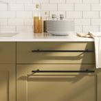 vidaXL Handvatten 10 st 320 mm roestvrij staal zwart, Verzenden, Nieuw
