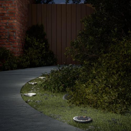 vidaXL Grondlampen 4 st solar met grondpennen warmwit, Tuin en Terras, Buitenverlichting, Nieuw, Verzenden