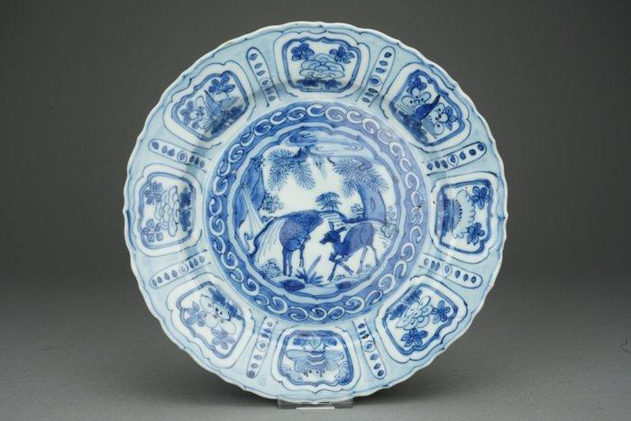 Kraak-ware plaat - Porselein - Deer - China - Ming Dynastie, Antiquités & Art, Antiquités | Autres Antiquités
