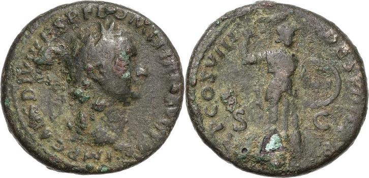 As 82, Kaiserzeit Domitian 81-96, Postzegels en Munten, Munten en Bankbiljetten | Verzamelingen, Verzenden