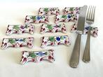 Exclusief set antieke Faïence bestekleggers “Porte Couteaux”