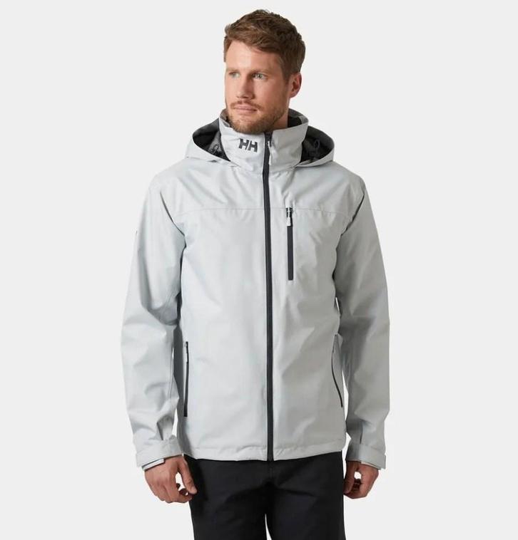 Helly Hansen Crew Hooded Jacket 2.0 | Heren | Grey Fog, Watersport en Boten, Watersportkleding, Nieuw