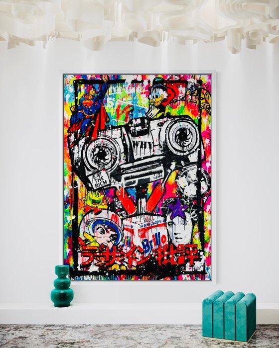 Mikko - Short Circuit Japan Contest - Super Size XXL, Antiek en Kunst, Kunst | Schilderijen | Modern