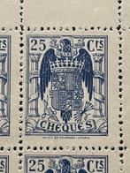 Spanje - Fiscale zegels, cheques 25 ct. €600.