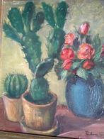 Frans Pereboom (1897-1968) - Cactus en roosjes, Antiek en Kunst, Kunst | Schilderijen | Klassiek