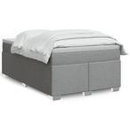 vidaXL Boxspring met matras stof lichtgrijs 120x200 cm, Huis en Inrichting, Slaapkamer | Bedden, Verzenden, Nieuw