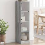 vidaXL Buffet avec portes en verre sonoma gris 35x37x142, Verzenden, Neuf