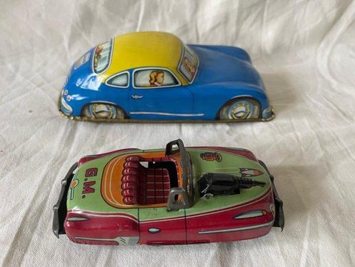 Joustra - Jouet en étain - Porsche & Japanese Cabriolet With, Antiek en Kunst, Antiek | Speelgoed