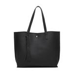 Modieuze zwarte schoudertas voor dames - 36x11x30 cm - ge..., Handtassen en Accessoires, Ophalen of Verzenden, Nieuw, Zwart, Leer