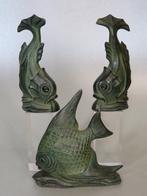 Sculpture, Vis vissen - 8.8 cm - bronze patiné