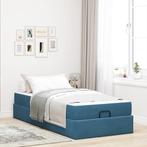 vidaXL Bedframe met matras met opslag Blauw 90 x 200 cm, Huis en Inrichting, Verzenden, Nieuw