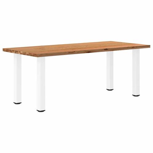 vidaXL Eettafel rechthoekig 200x90x74 cm massief eikenhout, Huis en Inrichting, Tafels | Eettafels, Nieuw, Verzenden