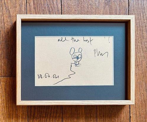 Edgar Plans (1977) - Dessin original signé + Art Notes, Antiek en Kunst, Kunst | Schilderijen | Modern