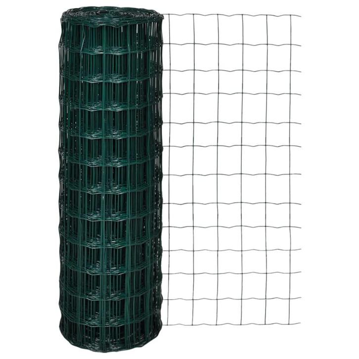 vidaXL Euro hek 25x1,2 m staal groen, Jardin & Terrasse, Clôtures de jardin, Envoi