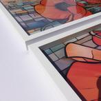 Ksavera - Poppies A1323 - large diptych - paintings in frame