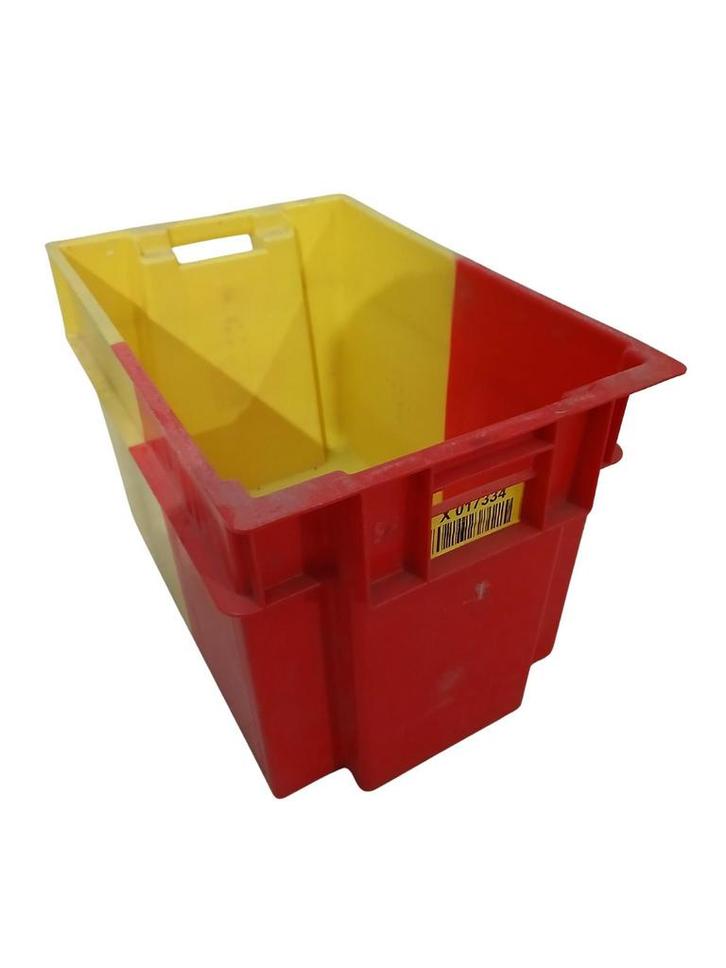 Stapelbak 600x400x400 mm Gesloten Nestbaar Rood/Geel, Zakelijke goederen, Horeca | Overige, Ophalen of Verzenden