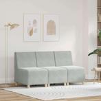 vidaXL Modulaire Sofa Eenheid Armless 3 pcs Lichtgrijs 55 x, Huis en Inrichting, Verzenden, Nieuw