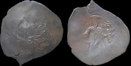 1195-1203ad Byzantine Isaac Ii Angelus billon aspron trachy, Postzegels en Munten, Munten en Bankbiljetten | Verzamelingen, Verzenden