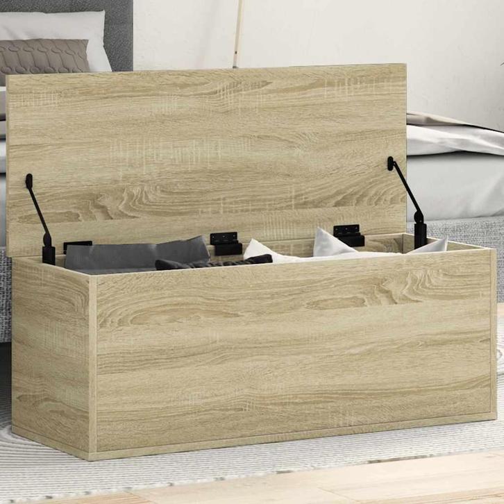 vidaXL Opbergbox 90x35x35 cm bewerkt hout sonoma, Huis en Inrichting, Kasten | Overige, Nieuw, Verzenden