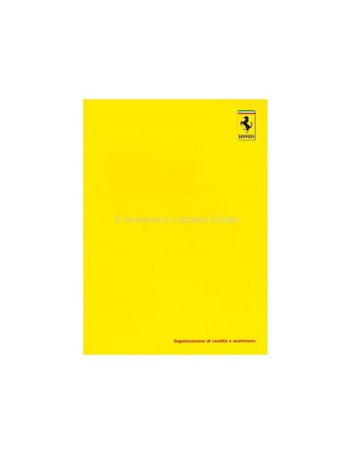 1996 FERRARI VERKOOP & SERIVCE ORGANISATIE HANDBOEK 1053/96, Auto diversen, Handleidingen en Instructieboekjes