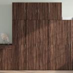 vidaXL Hoge kast 80x42,5x249 cm bewerkt hout bruin, Verzenden, Nieuw