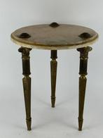 Table dappoint - Onyx, Métal - Une table en onyx, Antiek en Kunst