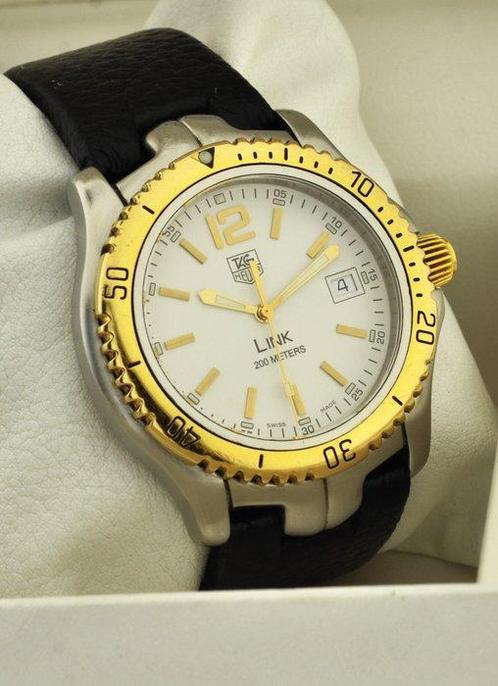 TAG Heuer - Link - 18K Gold Bezel 200M - WT 1150-0 - Heren -, Handtassen en Accessoires, Horloges | Antiek