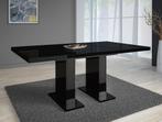 Eetkamertafel Glamour 160 - Zwart - Uitschuifbaar, Huis en Inrichting, Tafels | Eettafels, Verzenden, Nieuw, 50 tot 100 cm