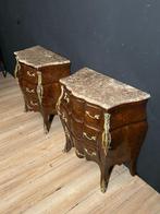 Table de chevet (2) - Bois, Marbre, Bronze