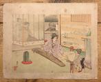 Een vrouw bespeeld de Koto - Ogata Gekko (1859-1920) - Japon