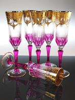 Champagne fluitje (6) - 24 kt goud - Met de hand