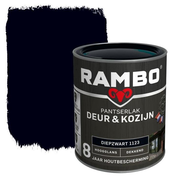 Rambo Pantserlak Deur en Kozijn Diepzwart 2.25L, Doe-het-zelf en Bouw, Verf, Beits en Lak, Nieuw, Verzenden