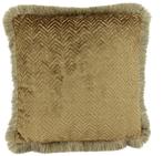 Kussen Claudi Velvella Dark Gold + Fringe Gold - 40x60, Nieuw