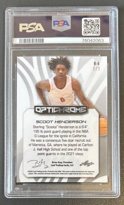 2022 Leaf Optichrome Scoot Henderson - Green Mojo 1/1, Verzamelen, Stickers