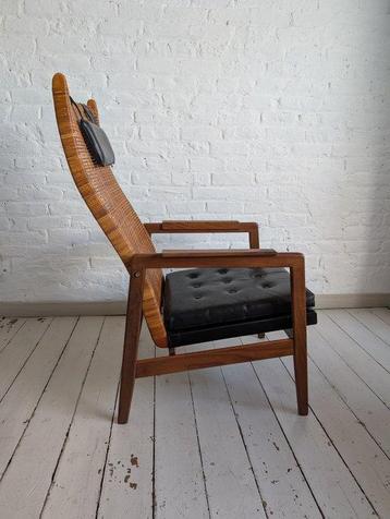 Gebr. Jonkers - P.J. Muntendam - Fauteuil - Leder, Rattan,