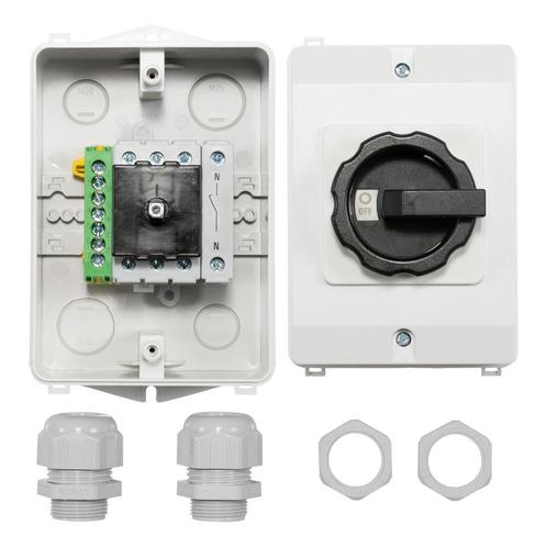 PV AC Werk Schakelaar 32A 4P IP65 Met Kooi Aansluiting -, Doe-het-zelf en Bouw, Elektriciteit en Kabels, Verzenden