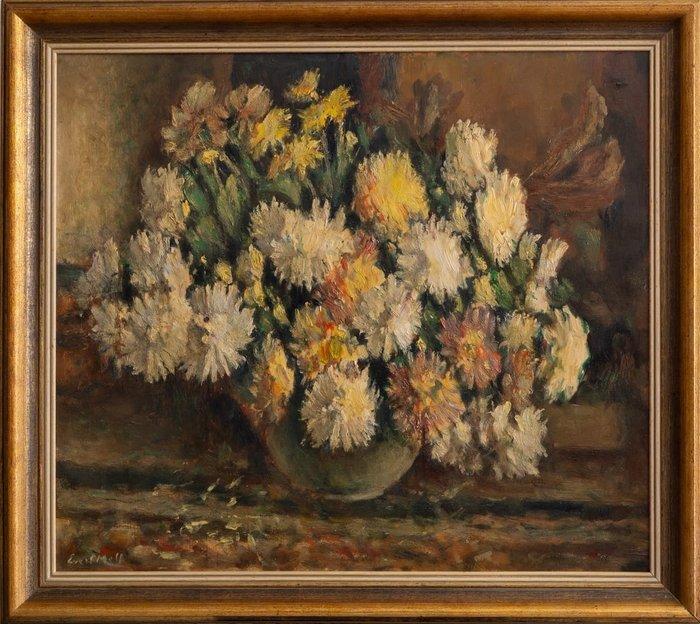 Evert Moll (1878-1955) - Fluisterende bloemen in, Antiek en Kunst, Kunst | Schilderijen | Klassiek