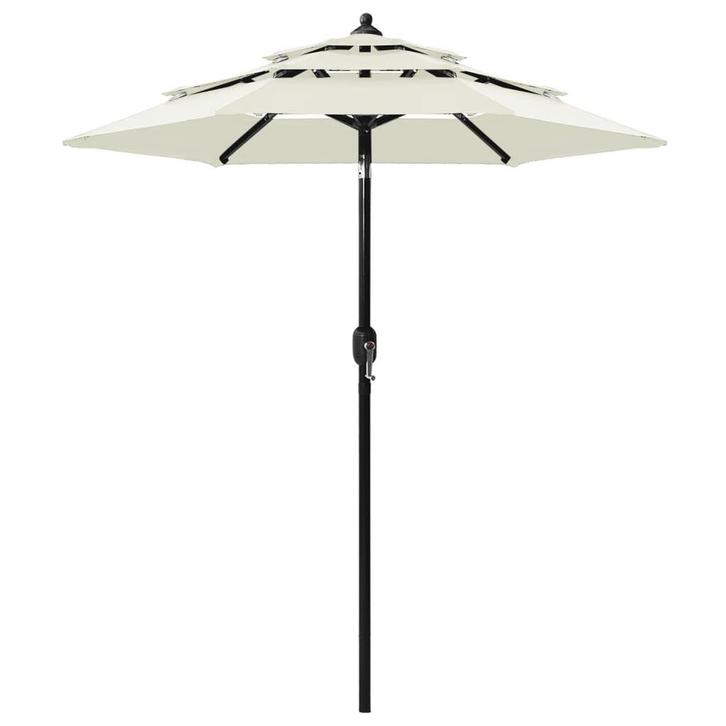 Parasol 3-laags | Retour Deal | Bescherming, Tuin en Terras, Parasols, 2 tot 3 meter, Kantelbaar, Nieuw, Stokparasol, Verzenden